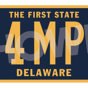 Delaware Euro License Plate
