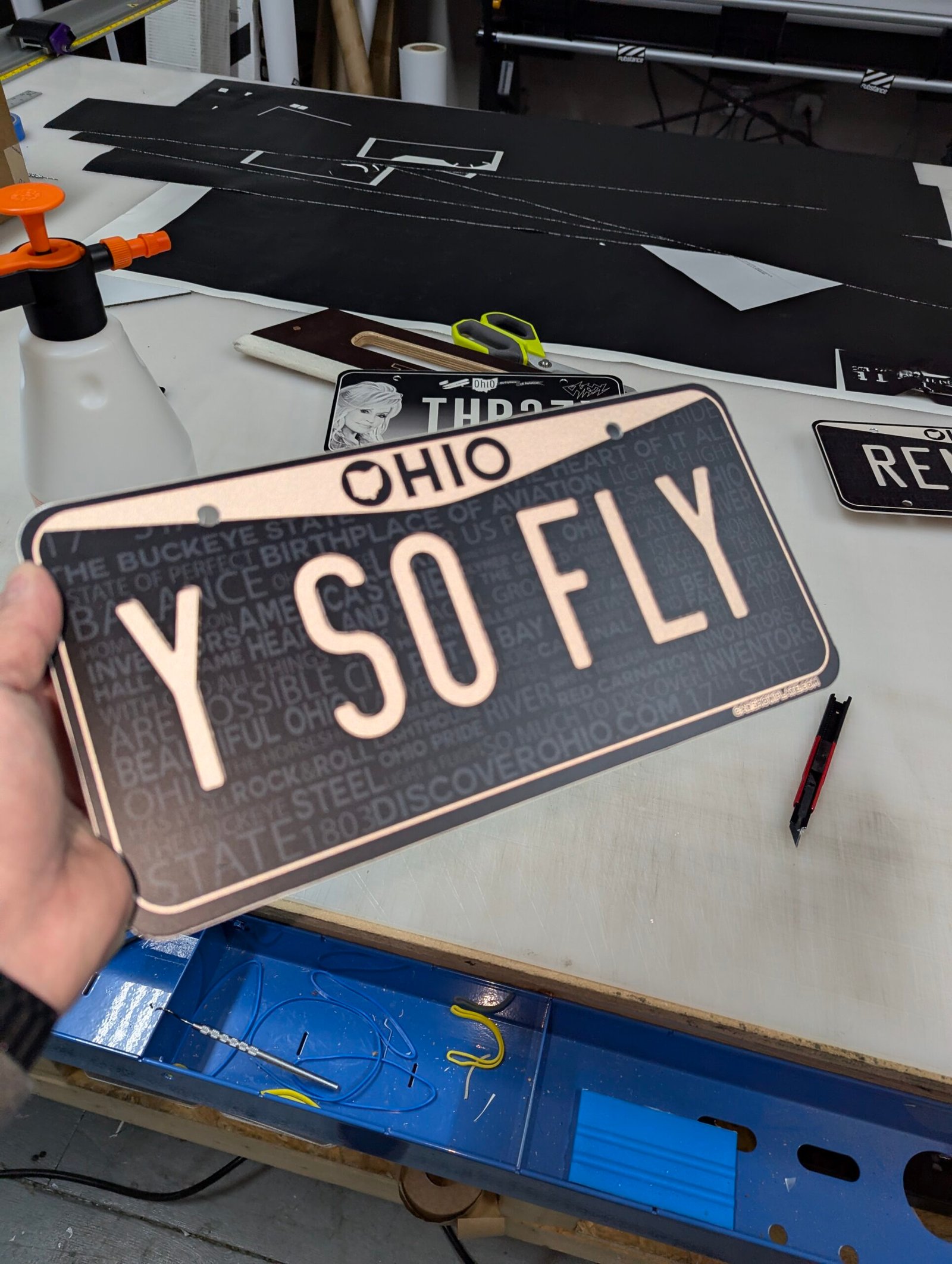 Ohio Black & White US Plate - Image 9